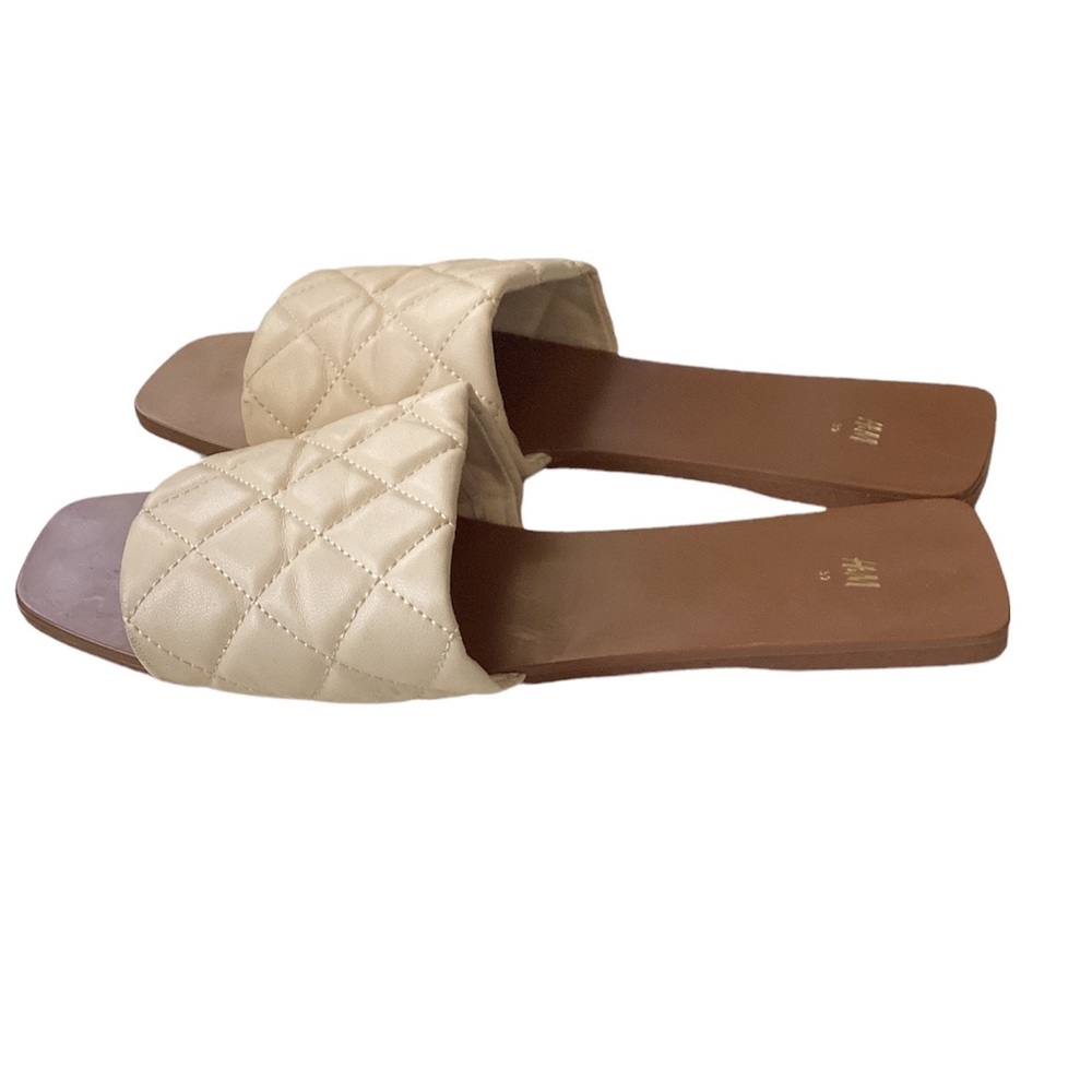 H&M Neutral Square Toe Flat Sandal size 9 - Picture 4 of 5